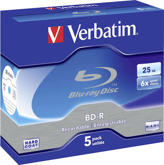 Verbatim Recordable BD-R 6x 25GB 5pcs