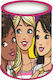 Метална Поставка за моливи Barbie 10x10см.