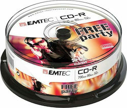 Emtec Recordable CD-R 52x 700MB Cake Box 25pcs