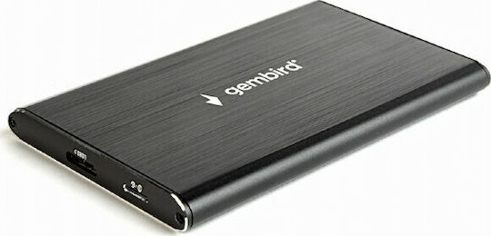 Gembird Case for Hard Drive 2.5" SATA III with Connection USB 3.0 Brushed Aluminum Black