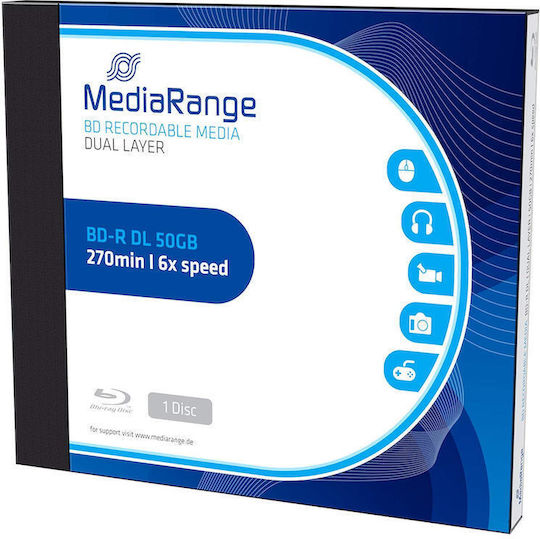 MediaRange Записваемо BD-R 6x Двуслоен 50ГБ 1бр