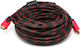 HDMI 1.4 High Speed 1080p 120Hz Braided Cable HDMI male - HDMI male 20m Κόκκινο