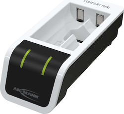 Ansmann Comfort Mini USB Charger 2 Batteries Ni-MH Size AA/AAA