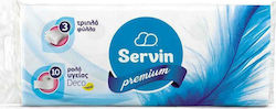 Servin Premium Toilettenpapier 10 Rollen 3 Lagen (95gr/Rolle)