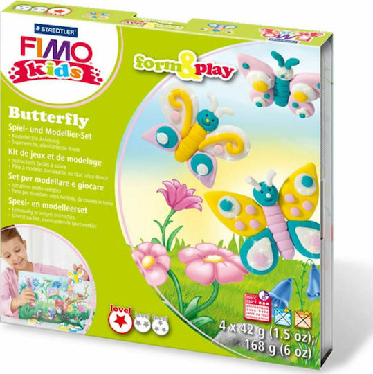 Staedtler Fimo Kids Butterfly Παιδικός Πολυμερικός Πηλός Σετ Πολύχρωμος 168gr