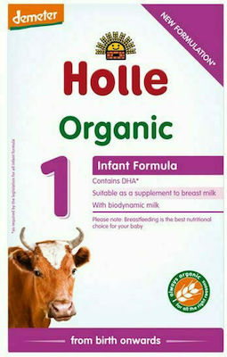 Holle Formula de lapte Organic Cow Milk 1 Fără gluten pentru 0m+ 400gr