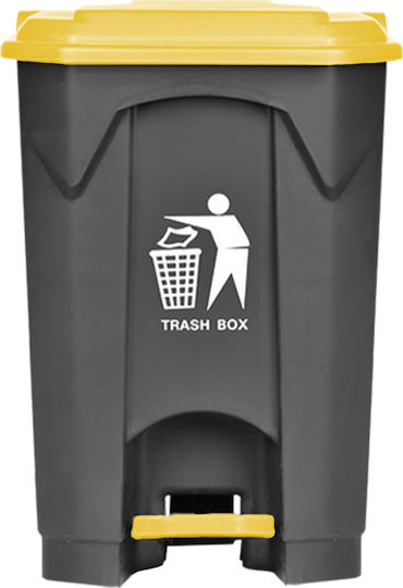 Delta Cleaning Πλαστικός Κάδος Απορριμμάτων με Πεντάλ 45lt Γκρι
