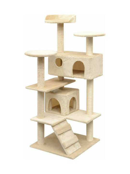 vidaXL Scratching Post Cat Trees Beige 67x67x125cm