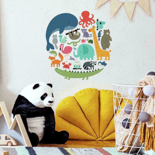 RoomMates Decor Kids Wall Decor Sticker Animals Globe RMK4115 40x11cm 28 Pieces