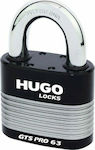 Hugo Locks GTS Pro 50 Stahl Vorhängeschloss Messing mit Schlüssel 50mm 1Stück