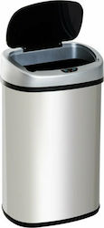 HomCom Metallic Waste Bin 58lt with Motion Sensor Inox