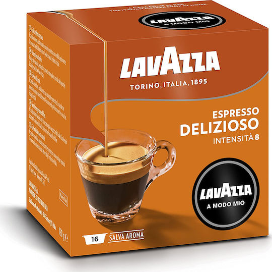 Lavazza Κάψουλες Espresso Delizioso Συμβατές με Μηχανή LavAzza A Modo Mio 16caps