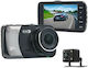 XH702 1080P Windshield Car DVR Set with Rear Camera, 4" Display with Suction Cup