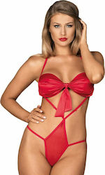 Obsessive Giftella Sexy Κορμάκι με Διαφάνεια Red