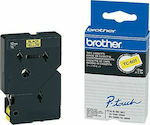 Brother Label Maker Tape 7.7m x 12mm Yellow