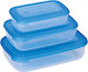 Venus Lunchbox Kunststoff Blau 3Stück