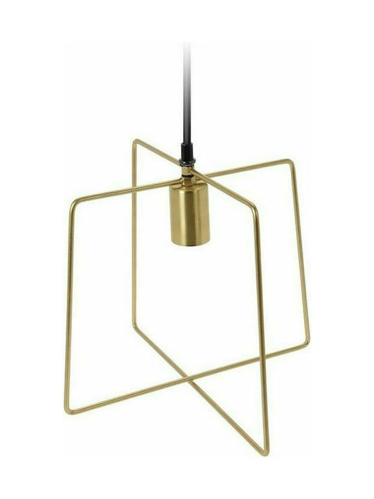 Metal Pendant Pendant Light Single-Light for Socket E27 Gold