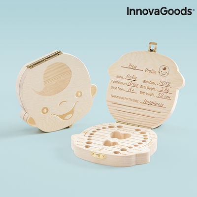 InnovaGoods Baby Tooth Box made of Wood for Boy