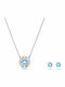 Swarovski Sparkling Dance Round Set with Necklace & Earrings with Stones