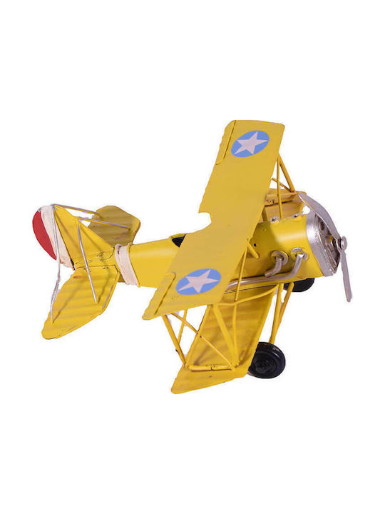 SP Souliotis Vintage Metallic Miniature Airplane 16x16x7cm