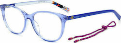 Missoni M Plastic Eyeglass Frame Blue MMI 0006 PJP