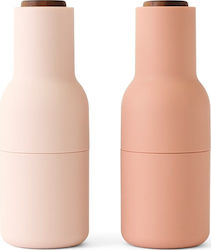 Nordic Nest Bottle Grinder Σετ Χειροκίνητοι Μύλοι Μπαχαρικών από Πλαστικό σε Ροζ Χρώμα 20cm 2τμχ
