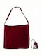 Ticket To The Moon Eco Market Bag 20L Fabric Shopping Bag in Burgundy color