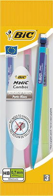 Bic Matic Combos Mechanischer Bleistift 0.7mm mit Radiergummi 3Stück