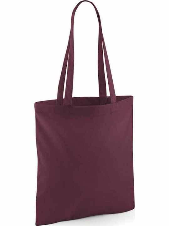 Westford Mill Βαμβακερή Τσάντα για Ψώνια Burgundy