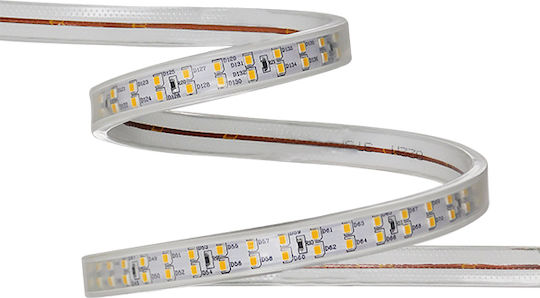 GloboStar Αδιάβροχη Ταινία LED 220V Θερμό Λευκό Φως 1m Τύπου SMD2835