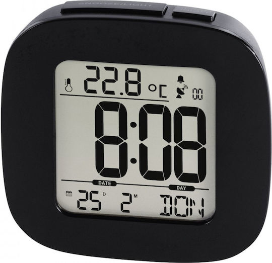 HAMA RC 45 Tabletop Digital Clock with Alarm Clock and Radio Black 00186373