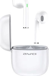 Awei T28 In-ear Bluetooth Handsfree Earphones with Sweat Resistance and Charging Case Whitά