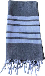 Chios Hellas 35116 Beach Towel Pareo Gray with Fringes 170x90cm.