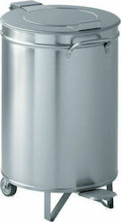 Rnt Metal Coș de gunoi Deșeuri Coșuri de gunoi cu roți cu Pedală CEWB-50L 50lt Inox Rnt Metal Coș de gunoi Deșeuri Coșuri de gunoi cu roți cu Pedală CEWB-50L 50lt Inox