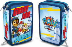 Fabric Blue Pencil Case Paw Patrol with 2 Compartments