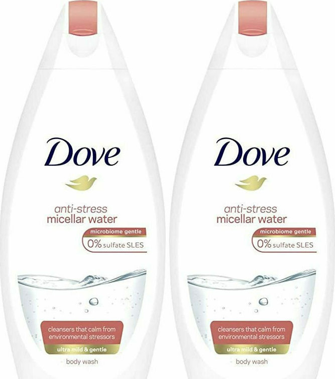Dove AntiStress Micellar Water Body Wash 2x500ml Skroutz.gr