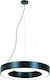 Inlight 6171-60 Μοντέρνο Κρεμαστό Φωτιστικό με Ενσωματωμένο LED σε Μαύρο Χρώμα