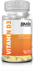 BMXX BODYMAXX SPORTSNUTRITION Vitamin D3 Βιamine 2000 IE 60 Weiche Kapseln