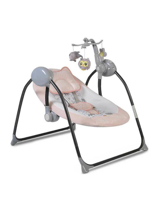 Moni Electric Baby Relax Swing 2 in 1 Zazu with Music Pink for Child up to 9kg 107848