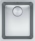 Franke Mythos MYX 110-34 3012500602 Undermount Sink Inox Satin W38xD44cm Silver