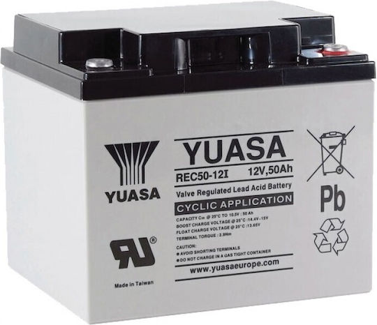 Yuasa REC50-12 UPS Battery with Capacity 50Ah and Voltage 12V 1pcs