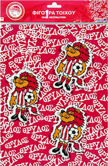 Kids 3D Wall Sticker Olympiakos 20x30cm 3pcs