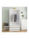 Entry Furniture with Hanger & Shoe Rack 100x50x200cm