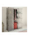 Triple Door Wardrobe White 115x37x150cm