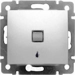 Legrand Valena Front Plate Wall Push Bell Button without Frame Μονό Φωτεινό Silver 770113