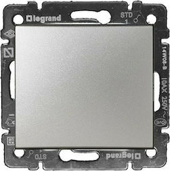 Legrand Valena Staircase Push Button Switch Without Frame Single Silver