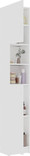 vidaXL Floor Bathroom Column Cabinet L190xD32xH25.5cm White