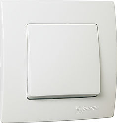 Makel Lillium Complete Wall Push Bell Button with Frame Μονό White 32001104