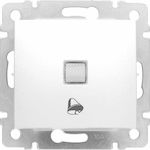 Legrand Valena Front Plate Wall Push Bell Button without Frame Μονό Φωτεινό White 774415