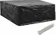 vidaXL Waterproof Protective Dining Table Cover 260x260x90cm In Black Color